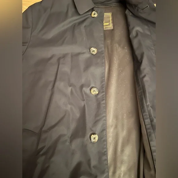 Loro Piana Black Trench Coat with Matte Finish - Picture 9 of 16